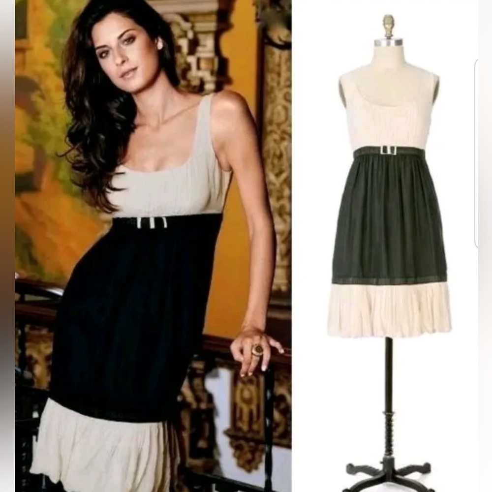Anthropologie Yoana Baraschi Theatre Royal Dress Size 2 Black & Cream NWTS